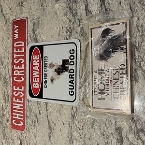 Lot of Chinese Crested Signs